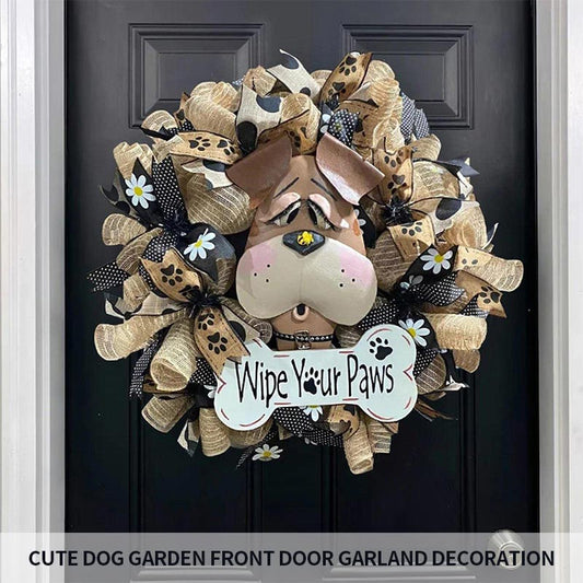 Cute Dog Garden Front Door Garland Decoration