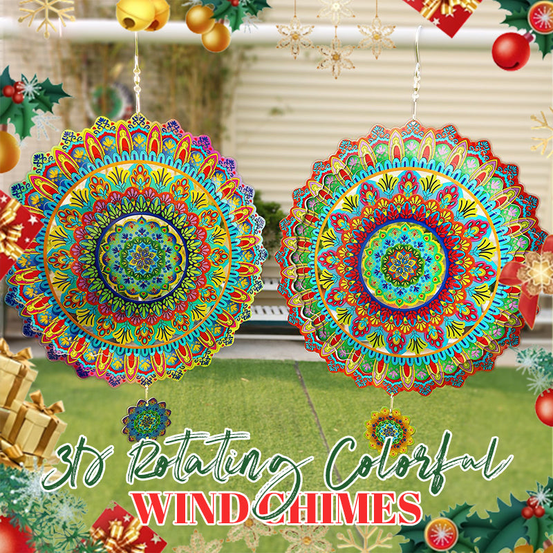 3D Rotating Colorful Wind Chimes