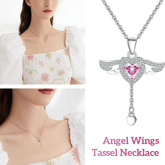 Angel Wings Tassel Necklace