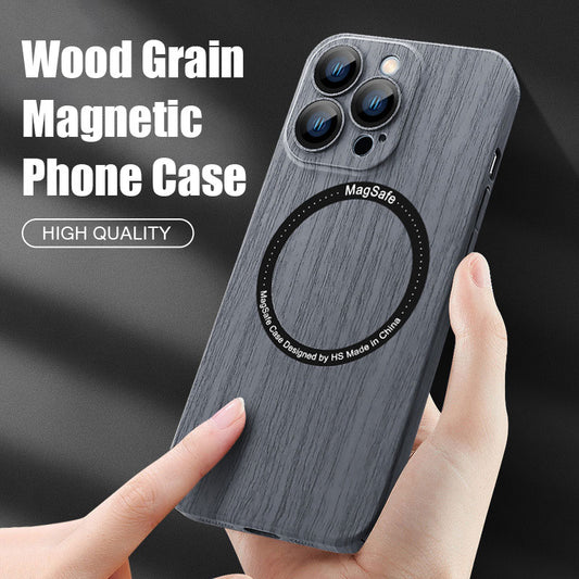 Wood Grain Magnetic Phone Case