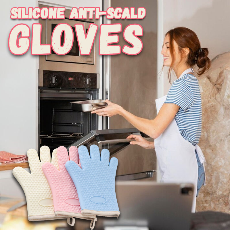 Anti-Slip Thickened Silicone Anti-Scald Gloves
