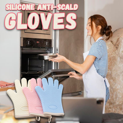 Anti-Slip Thickened Silicone Anti-Scald Gloves