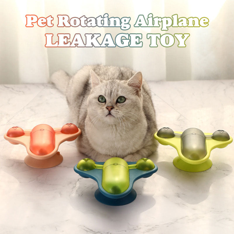 Pet Rotating Airplane Leakage Toy