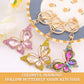 Colorful Diamond Hollow Butterfly Shape Keychain
