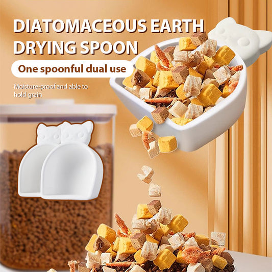 🐾Cat Head Diatomaceous Earth Drying Spoon