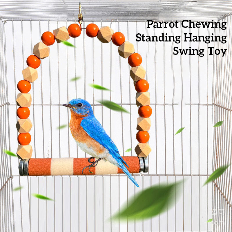 Parrot Chewing Standing Hanging Swing Toy