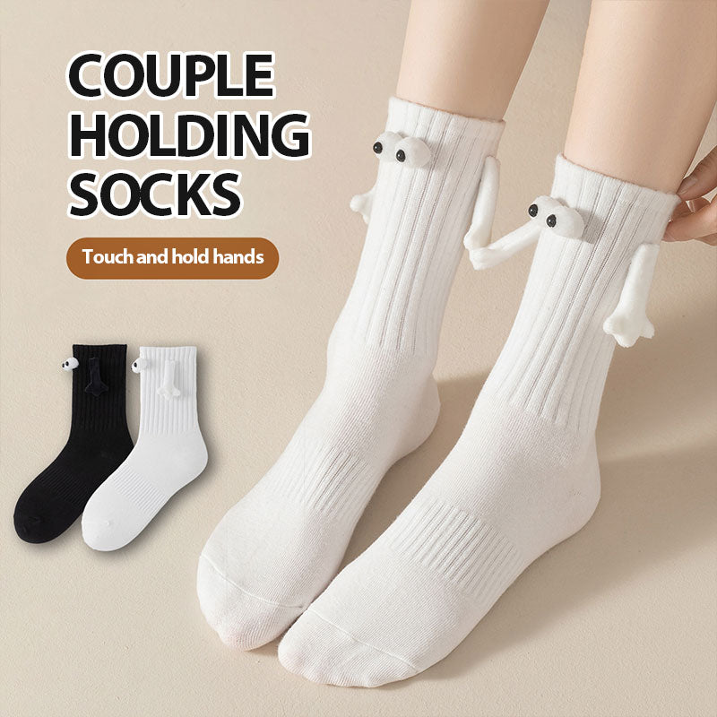 Holding Feet Not Holding Hands Couple Socks