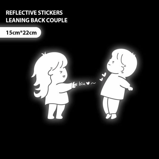 Car Reflective Door And Window Couple Stickers