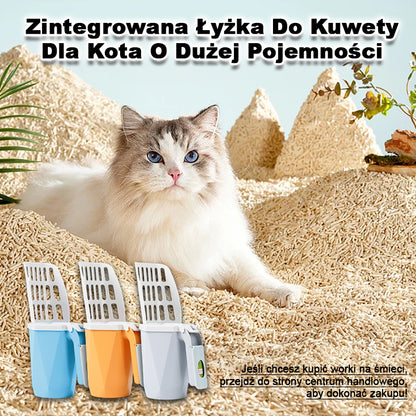 Zintegrowana Łyżka Do Kuwety Dla Kota O Dużej Pojemności