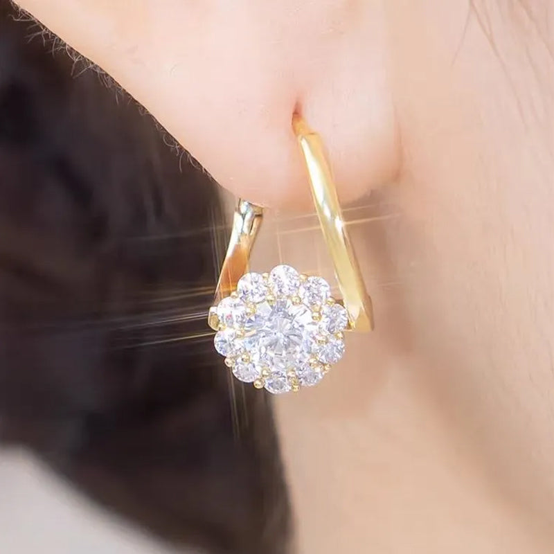 🎄Christmas Hot Sale✨Rotatable Zircon Earrings