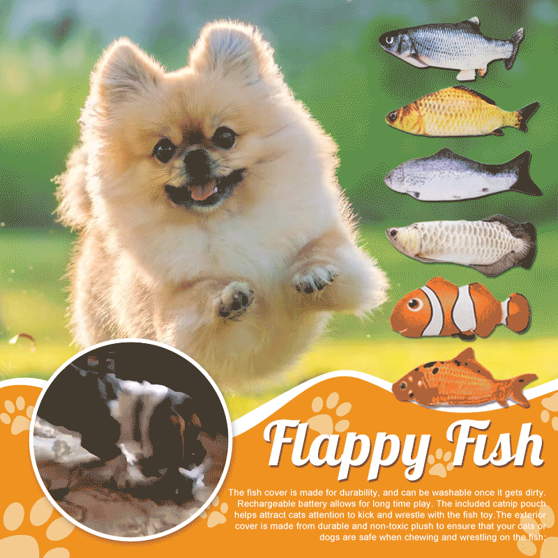 Electric Dancing Fish Cat Catnip Toy