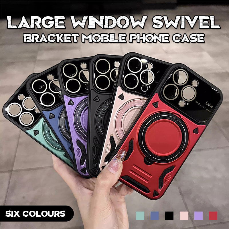 Large Window Swivel Bracket Mobile Phone Case