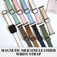 Magnetic Silicone Leather Wrist Strap
