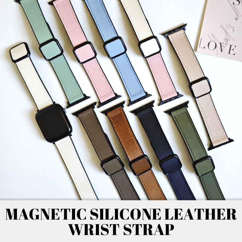Magnetic Silicone Leather Wrist Strap