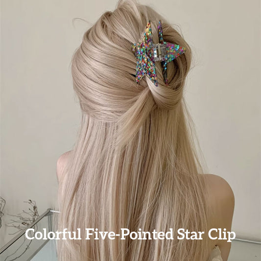 Colorful Five-Pointed Star Clip