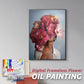 Digital Frameless Flower Oil Painting (Need To Paint By Yourself)