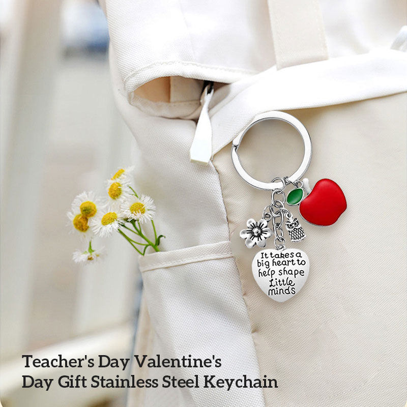 Teacher's Day Valentine's Day Gift Stainless Steel Keychain