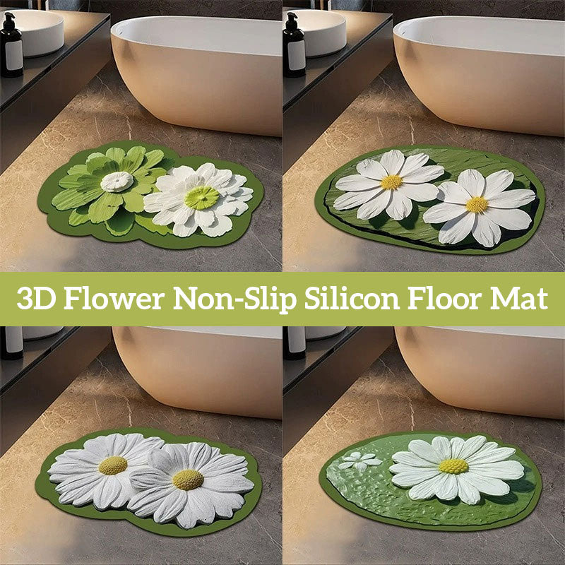 3D Flower Non-Slip Silicon Floor Mat