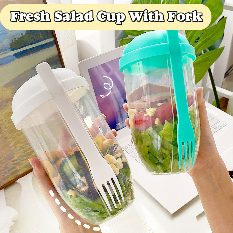 Fresh Salad Cup With Fork