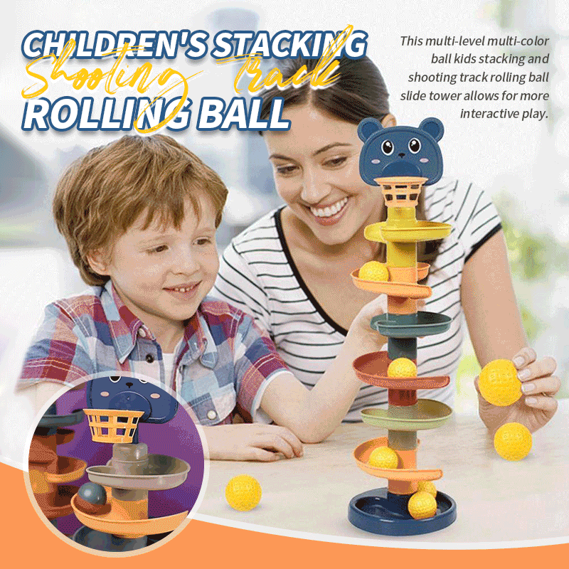 Children'S Stacking Shooting Track Rolling Ball