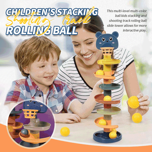 Children'S Stacking Shooting Track Rolling Ball