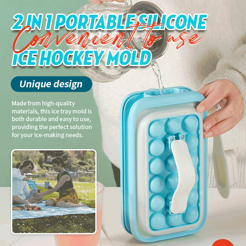 2 in 1 Portable Silicone Ice Hockey Mold