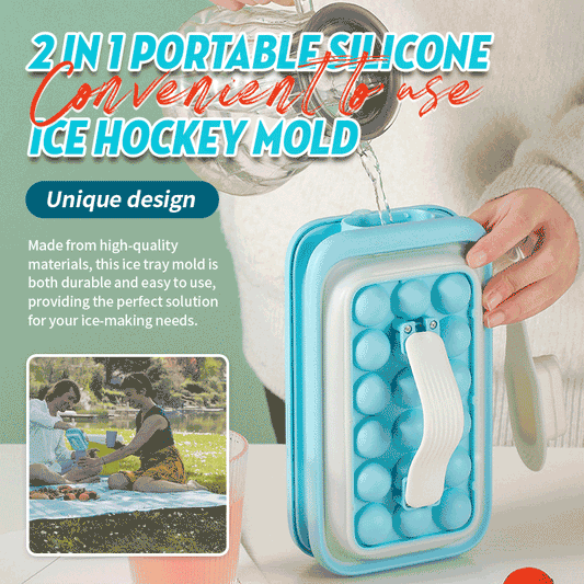 2 in 1 Portable Silicone Ice Hockey Mold