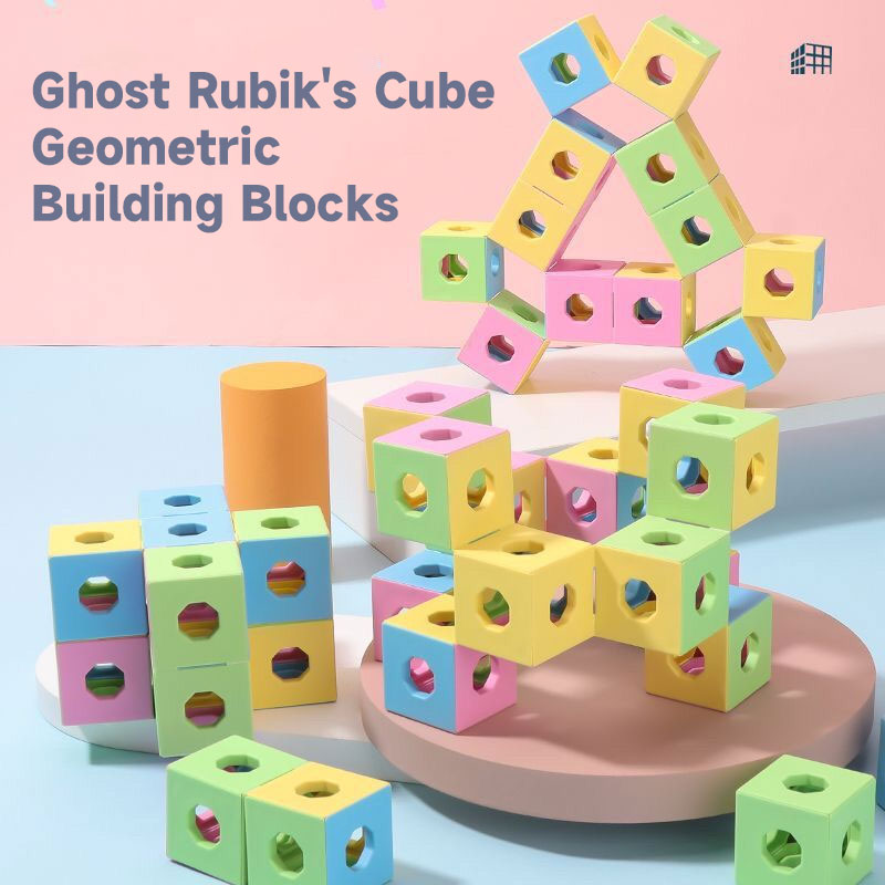 Ghost Rubik's Cube Geometric Building Blocks