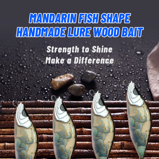 Mandarin Fish Shape Handmade Lure Wood Bait