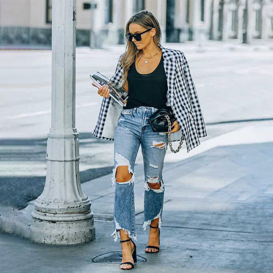 Women's Distressed Ripped Jeans