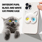 Different Pupil Black And White Cat Phone Case