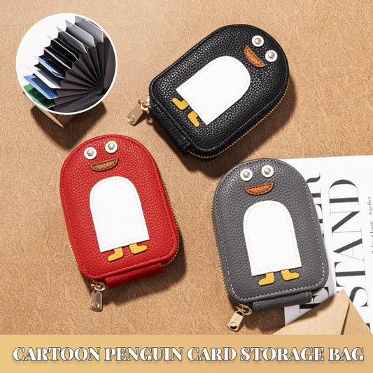 Cartoon Penguin Card Storage Bag