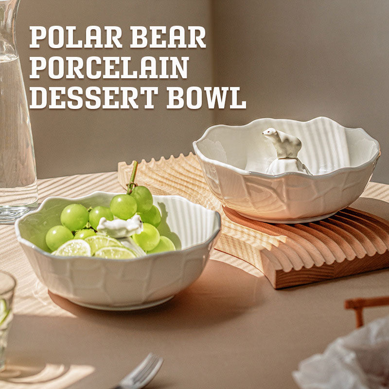 Polar Bear Porcelain Dessert Bowl
