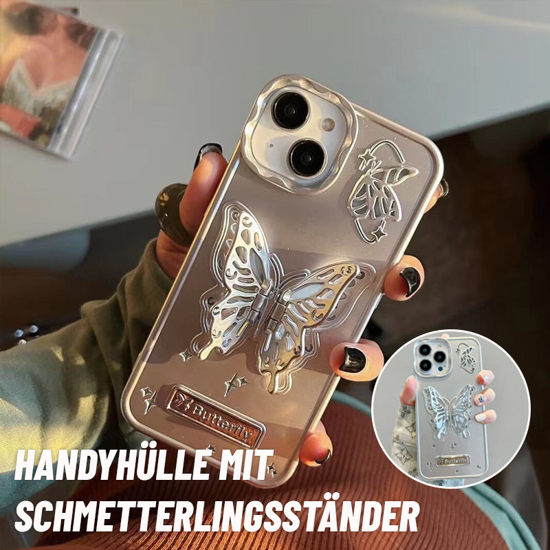 Handyhülle mit Schmetterlingsständer/Butterfly stand mobile phone case