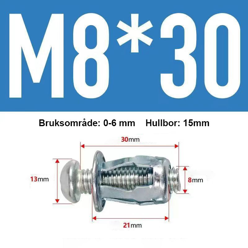 Ekspansjonsskrue Kronbladmutter/expansion screw petal nut