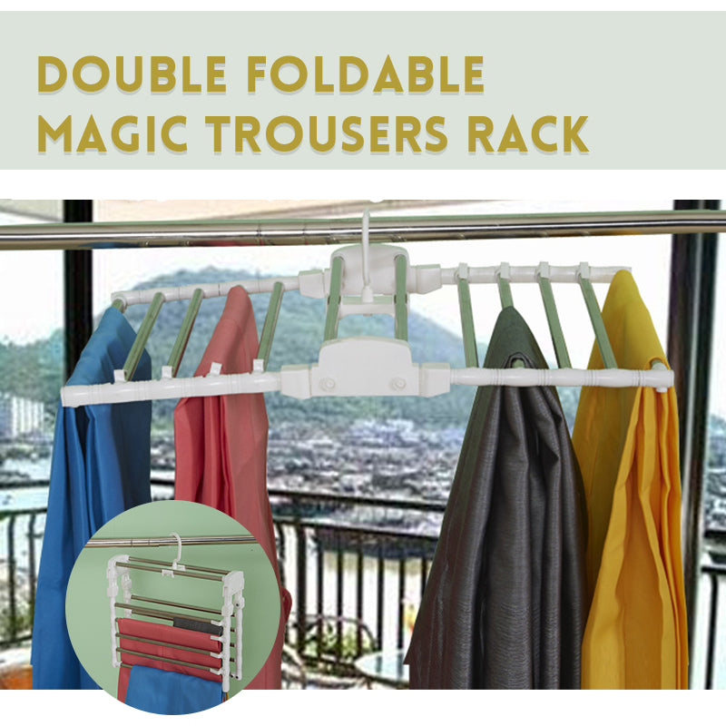 Double Foldable Magic Trousers Rack – Carkur