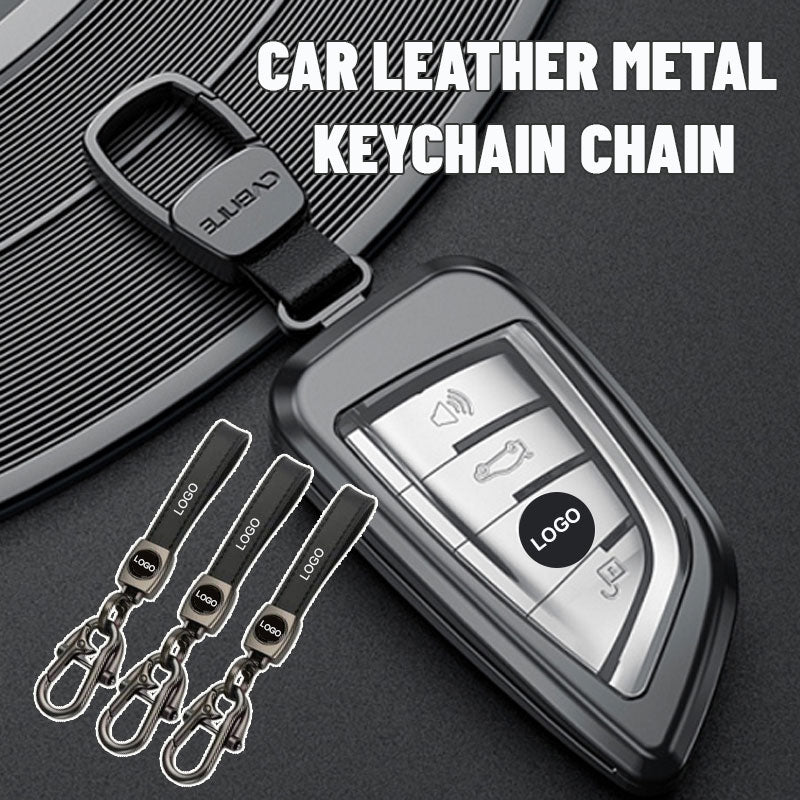 Car Leather Metal Keychain Chain
