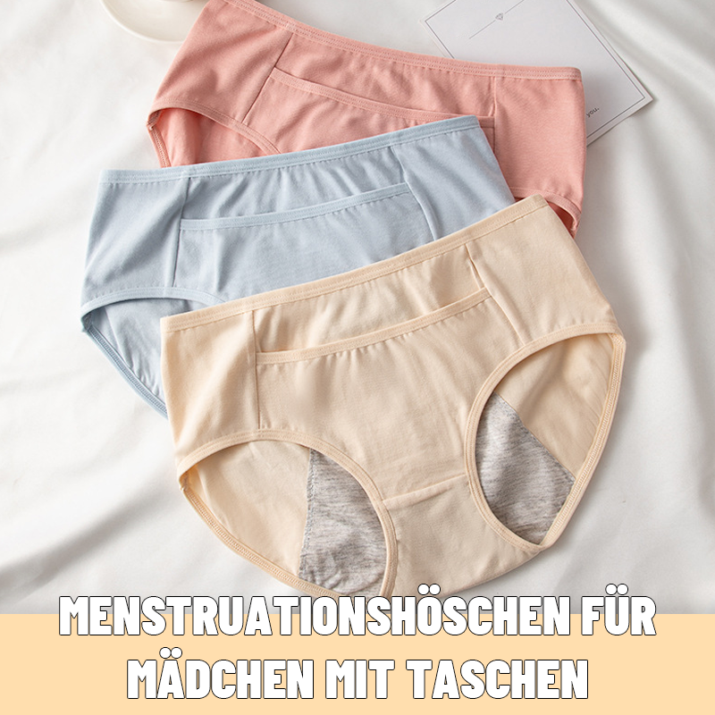 Menstruationshöschen für Mädchen mit Taschen/Girls' menstrual panties with pockets