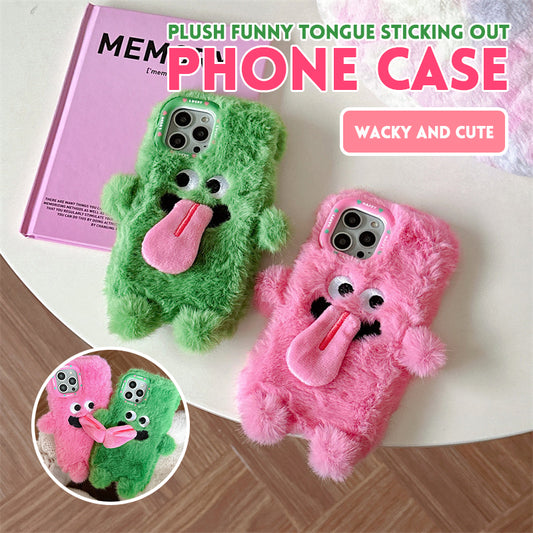 Plush Funny Tongue Sticking Out Phone Case