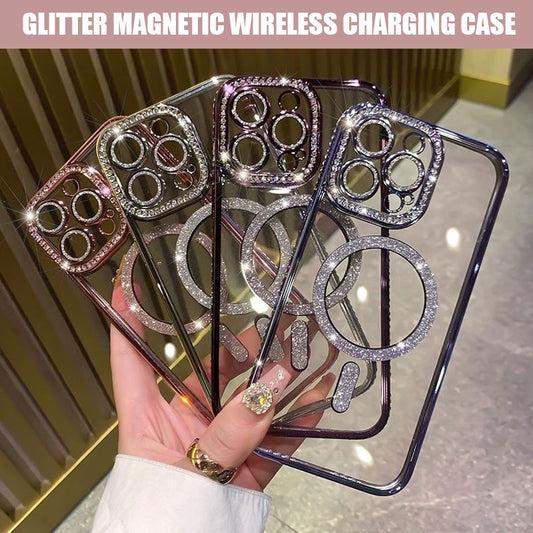 Glitter Magnetic Transparent Phone Case