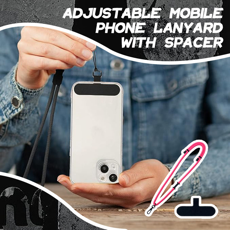 Adjustable Mobile Phone Lanyard With Spacer