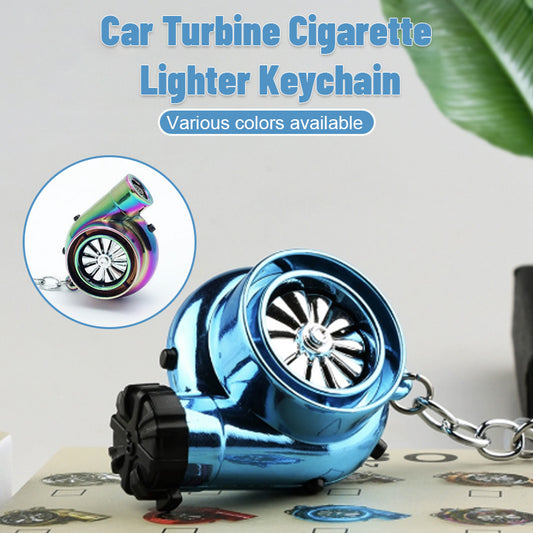 Car Turbine Cigarette Lighter Keychain
