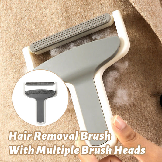 Hair Removal Brush With Multiple Brush Heads