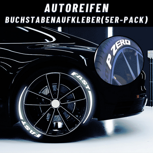 Autoreifen-Buchstabenaufkleber（5er-Pack）