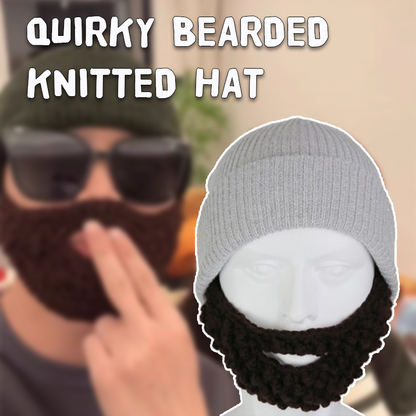 Quirky Bearded Knitted Hat