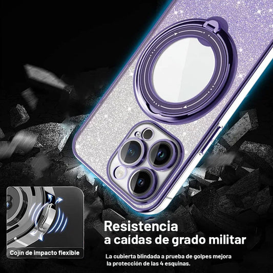 Funda Para Teléfono Móvil Con Soporte Giratorio Magnético Invisible/Invisible magnetic rotating stand mobile phone case
