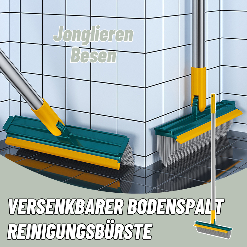 Einziehbare Bodenritze Reinigungsbürste/Retractable floor crack cleaning brush