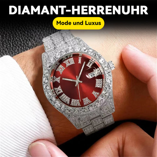 Diamant-Herrenuhr/Diamond-set Gypsophila quartz watch