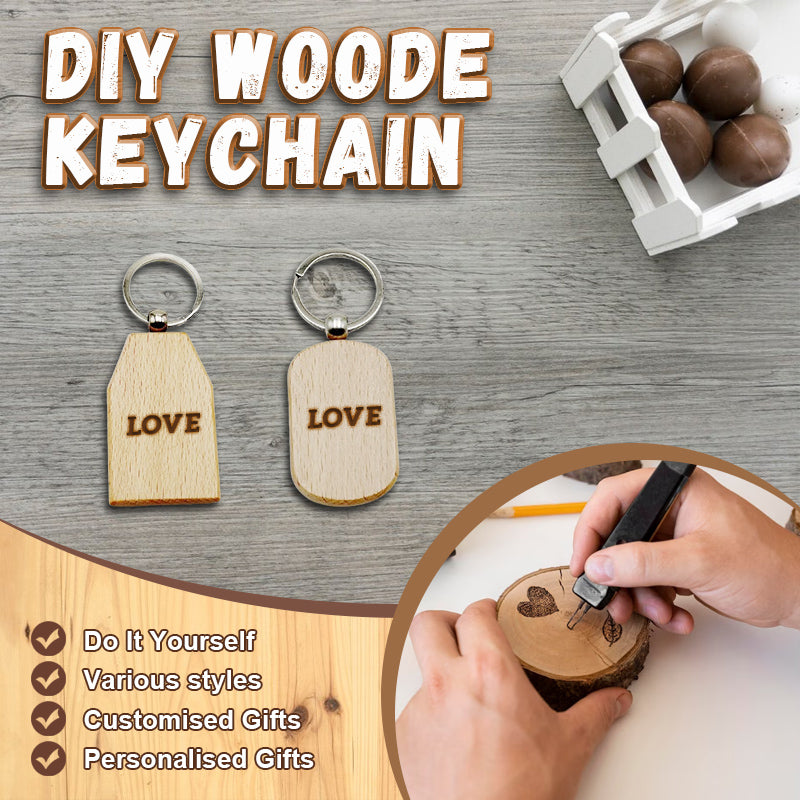 Personalized Wooden Keychain