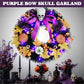 Purple Bow Skull Garland